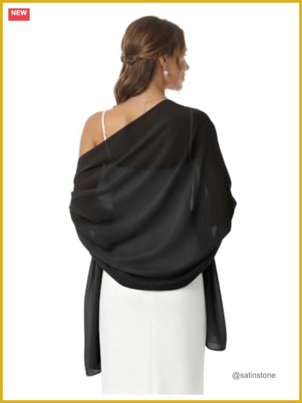 Sheer Chiffon Shawl Wrap Evening Dress Formal Wedding Scarf
